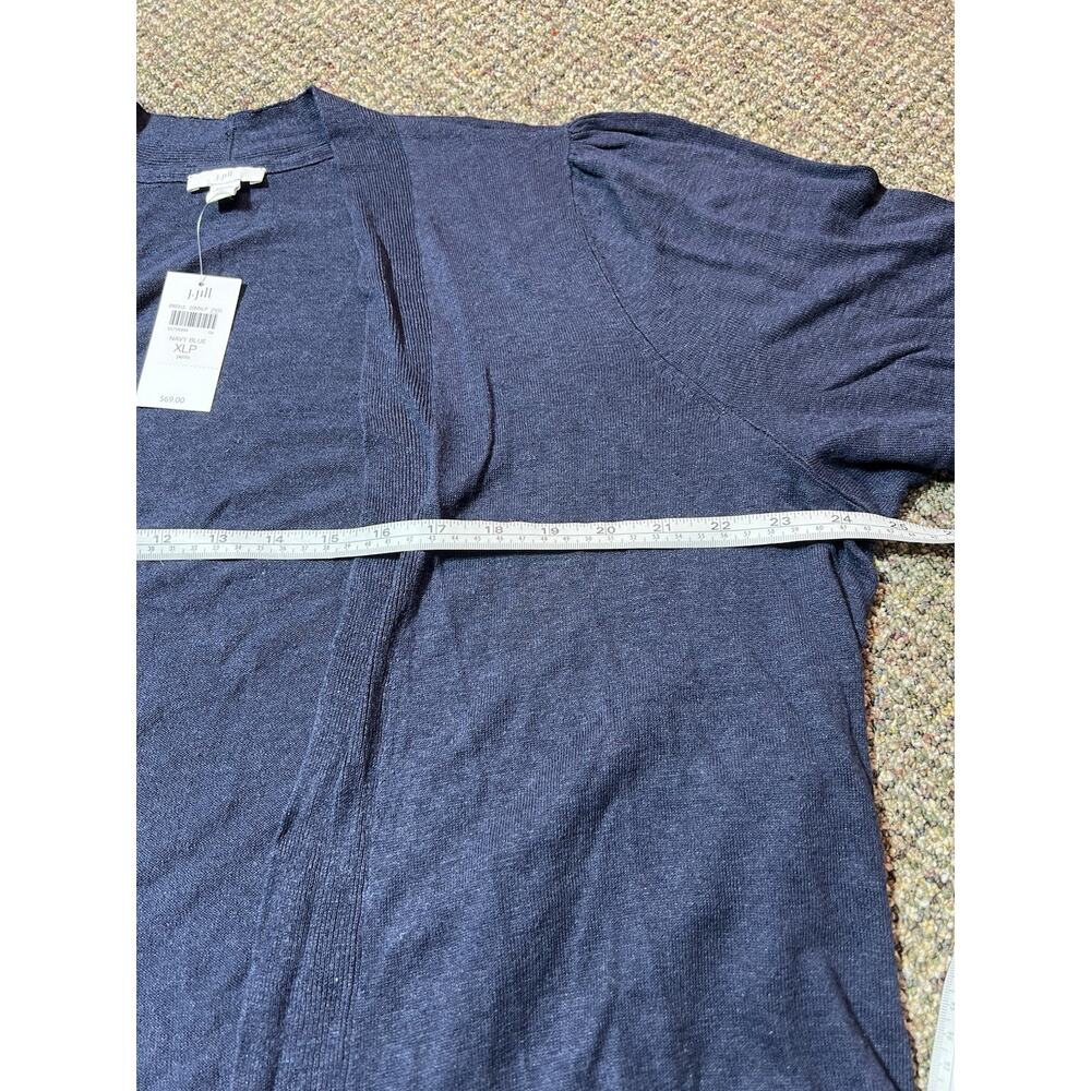 J. Jill Open Front Cardigan Navy Blue Womens Size XL Petite Casual Career NWT - Picture 5 of 9
